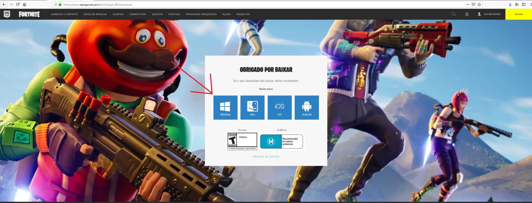 Epic Games Fortnite como baixar e instalar